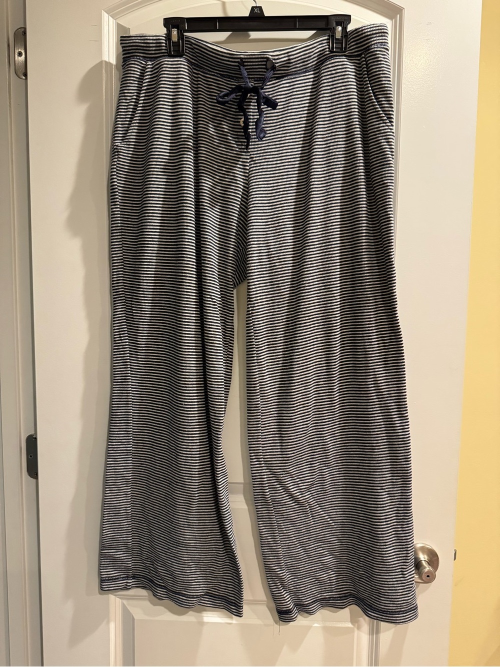 Gilligan & O'Malley Navy and White Striped Pajama Pants